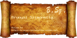 Brunyai Szimonetta névjegykártya